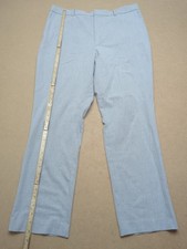 Uniqlo Trousers Mens XL 32-33 Waist Light Grey Smart Stretch Tailored Dress Pant
