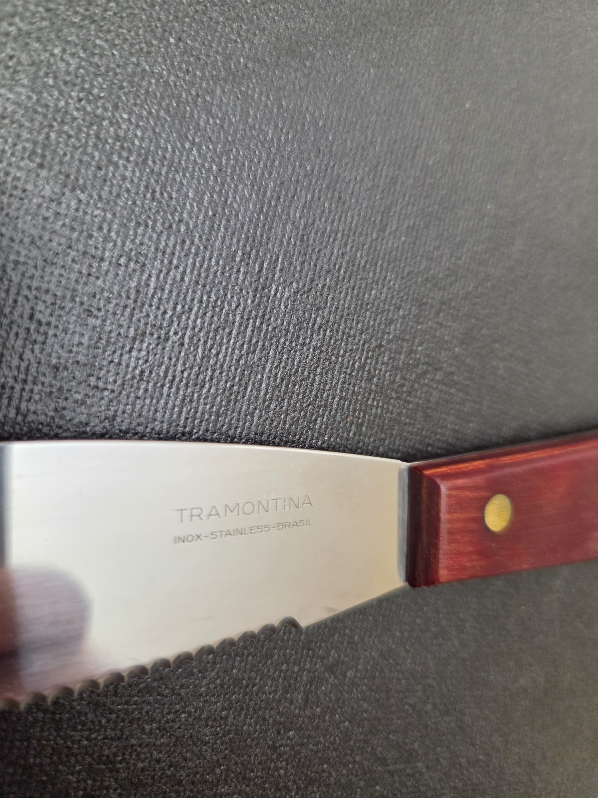 Spreader Spatula Tramontina Inox Stainless Steel Serrated Brown Wooden ...
