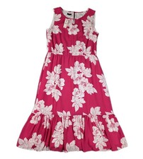 TALBOTS NWT Crepe Floral Blouson Lined Keyhole Flounce Dress Size 8 Pink