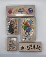 TEACHER SCHOOL KIDS RUBBER STAMPS Lot of 5