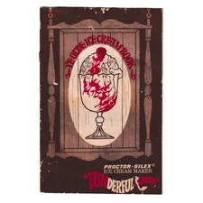 VTG Proctor-Silex Ye Olde Ice Cream Book Recipes Booklet Ephemera