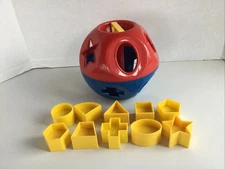 Vintage Tupperware SHAPE-O-BALL Tupper Toys Shape Sorter All Shapes COMPLETE