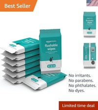 Plant-Based  FSC-Certified Flushable Toilet Wipes - 336 Count for Clean Comfort