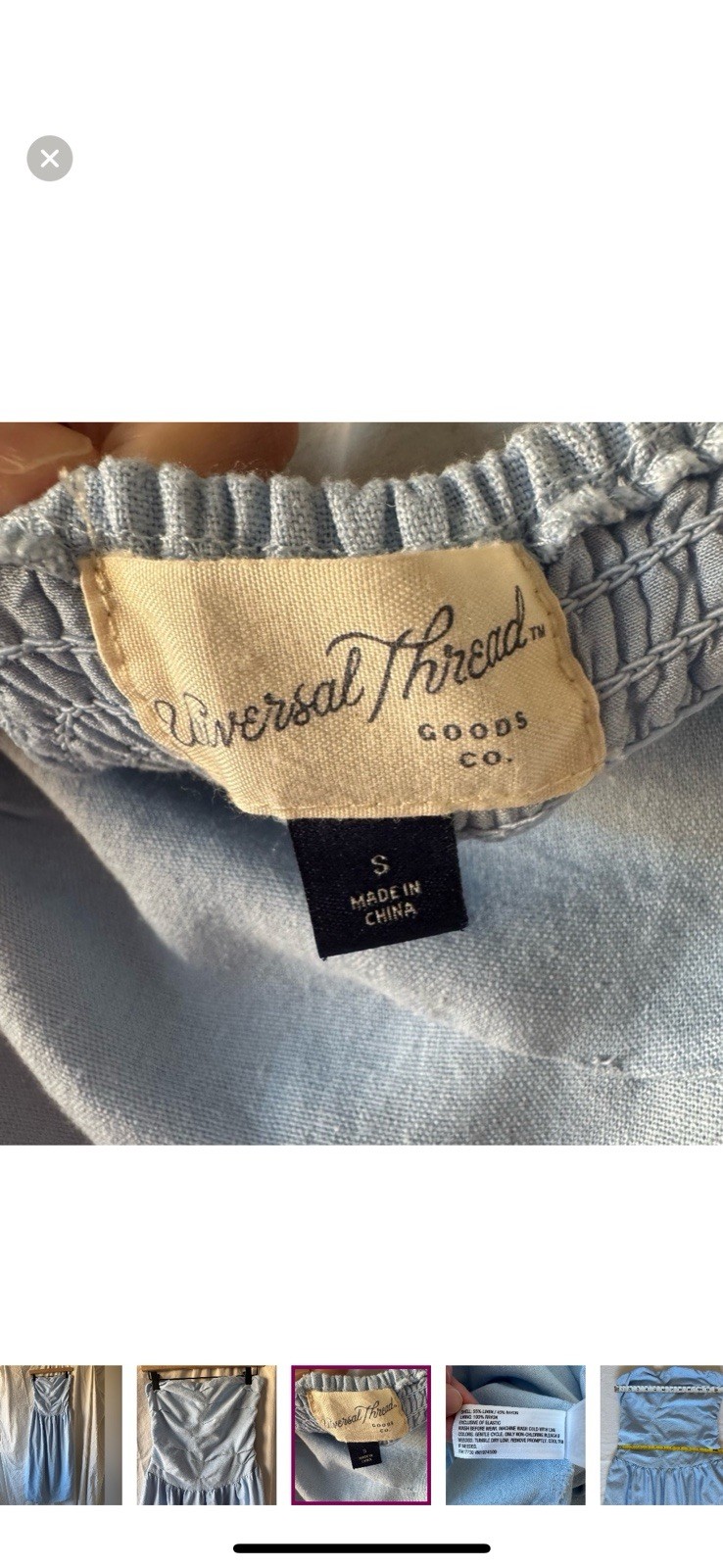 Universal Thread Light BlueStrapless Maxi Dress #… - image 3