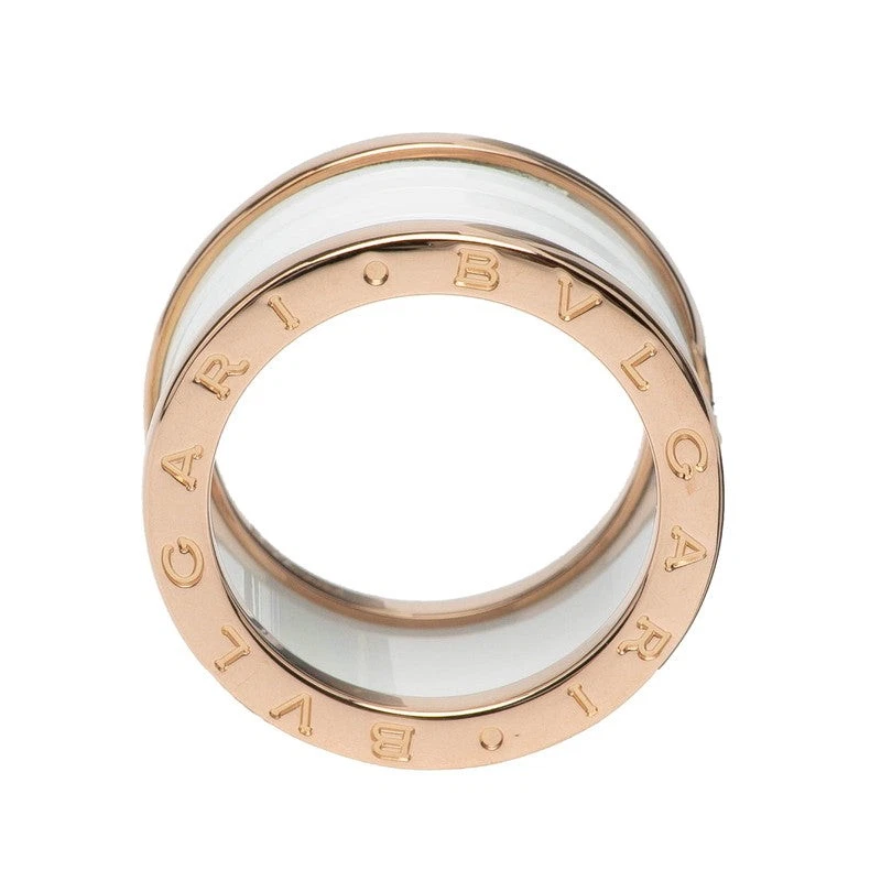 Anillo Bvlgari B.Zero1 Au750 Oro Blanco Cerámica Talla 15 Mujer Rosa Talla Única Foto 4 de 4