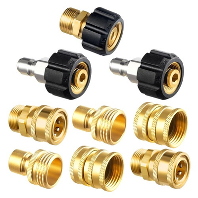 #ad #ad Twinkle Star Pressure Washer Adapter Set Quick Disconnect Kit 9 Sets Brass $53.84