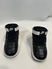 NIKE INFANT COURT BOROUGH MID 2 BLACK/ WHITE Size 8C