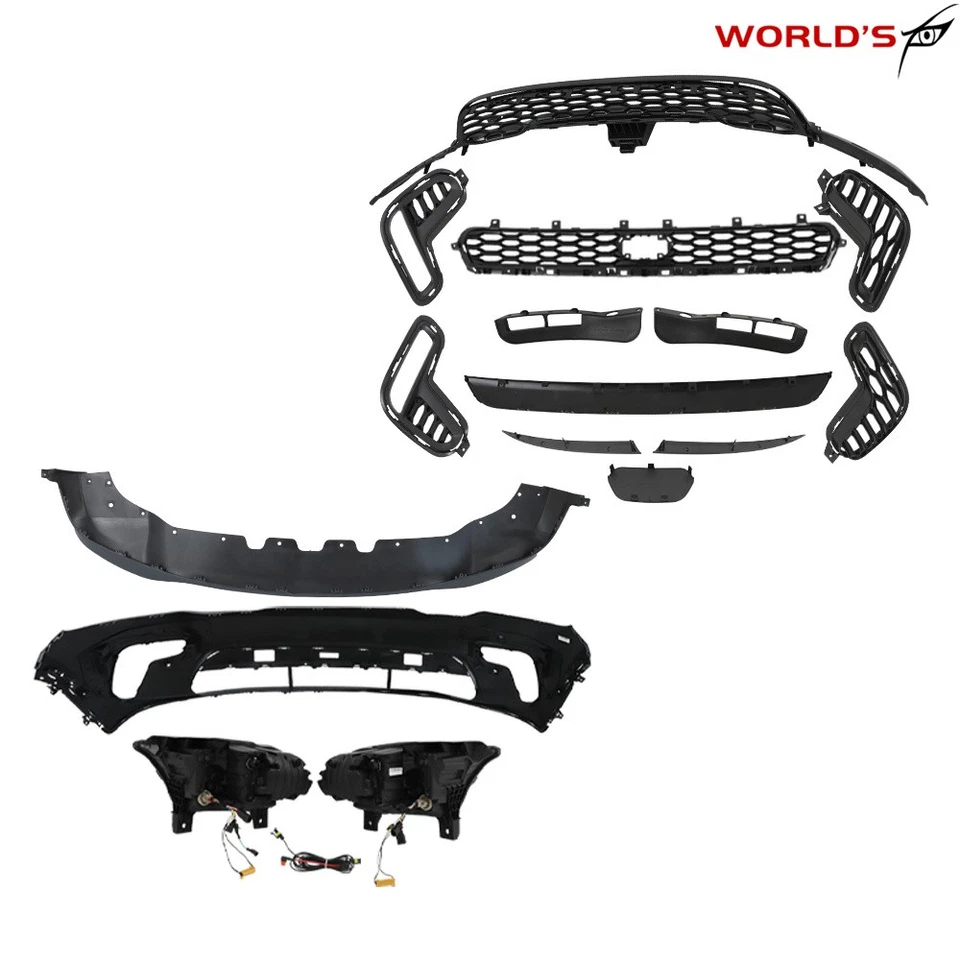 Headlighs&Front Bumper&Grille Assembly 带雷达孔 适用于 2014 - 2020 道奇 Durango — 第 2/4 张图片