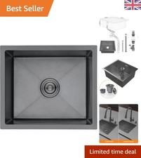 Contemporary 50x43cm Stainless Steel Kitchen Sink - Efficient Drainage Design