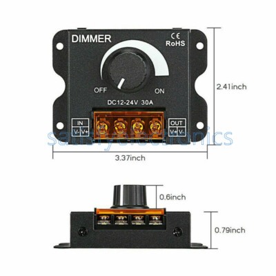 NEW DC 12V/24V 30A Led Switch Dimmer Controller For Led Strip