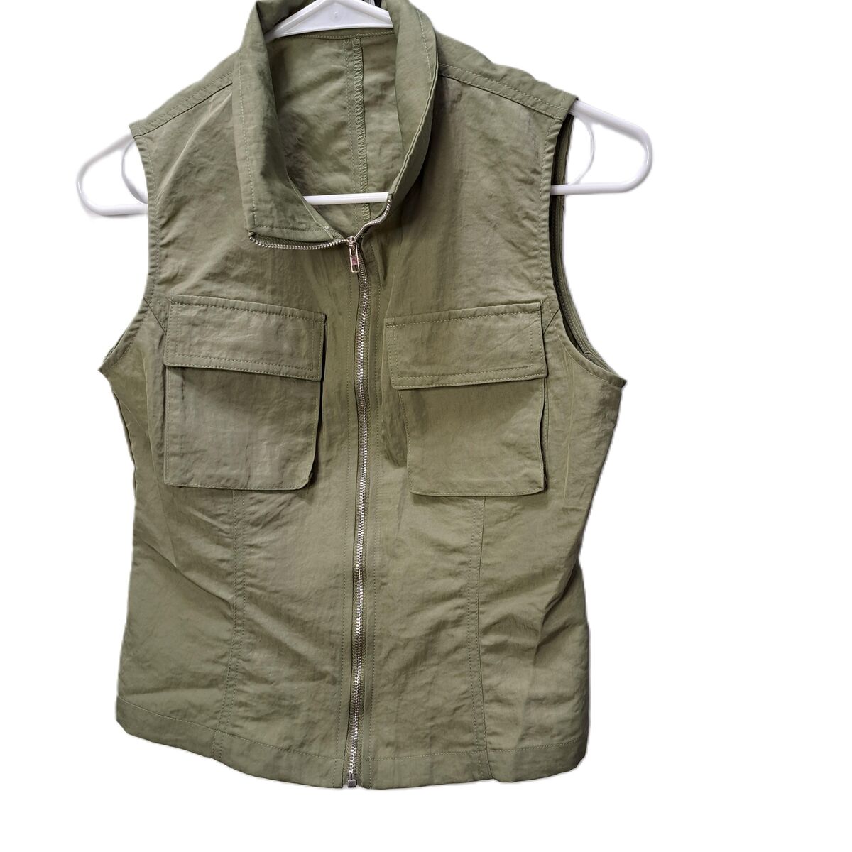 Fashion Nova Womens Olive Green Sleeveless Cargo Utility Fashion Nova Womens Olive Green Sleeveless Cargo Utility