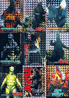 GODZILLA (JAPANESE) 1995 SET OF 102 CARDS, CHECKLIST SET (8), & 3D