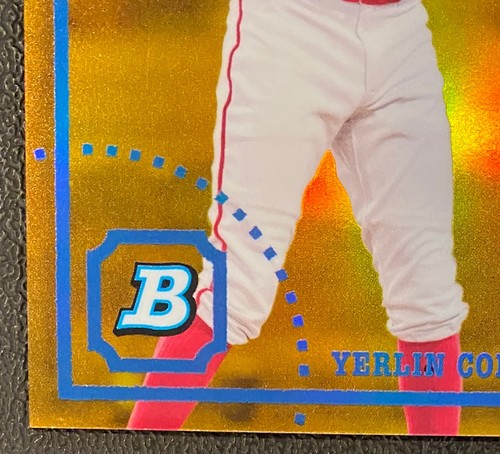 2022 Bowman Heritage YERLIN CONFIDAN Chrome Refractor /50 Prospect BHPC-47 Reds - Picture 7 of 9