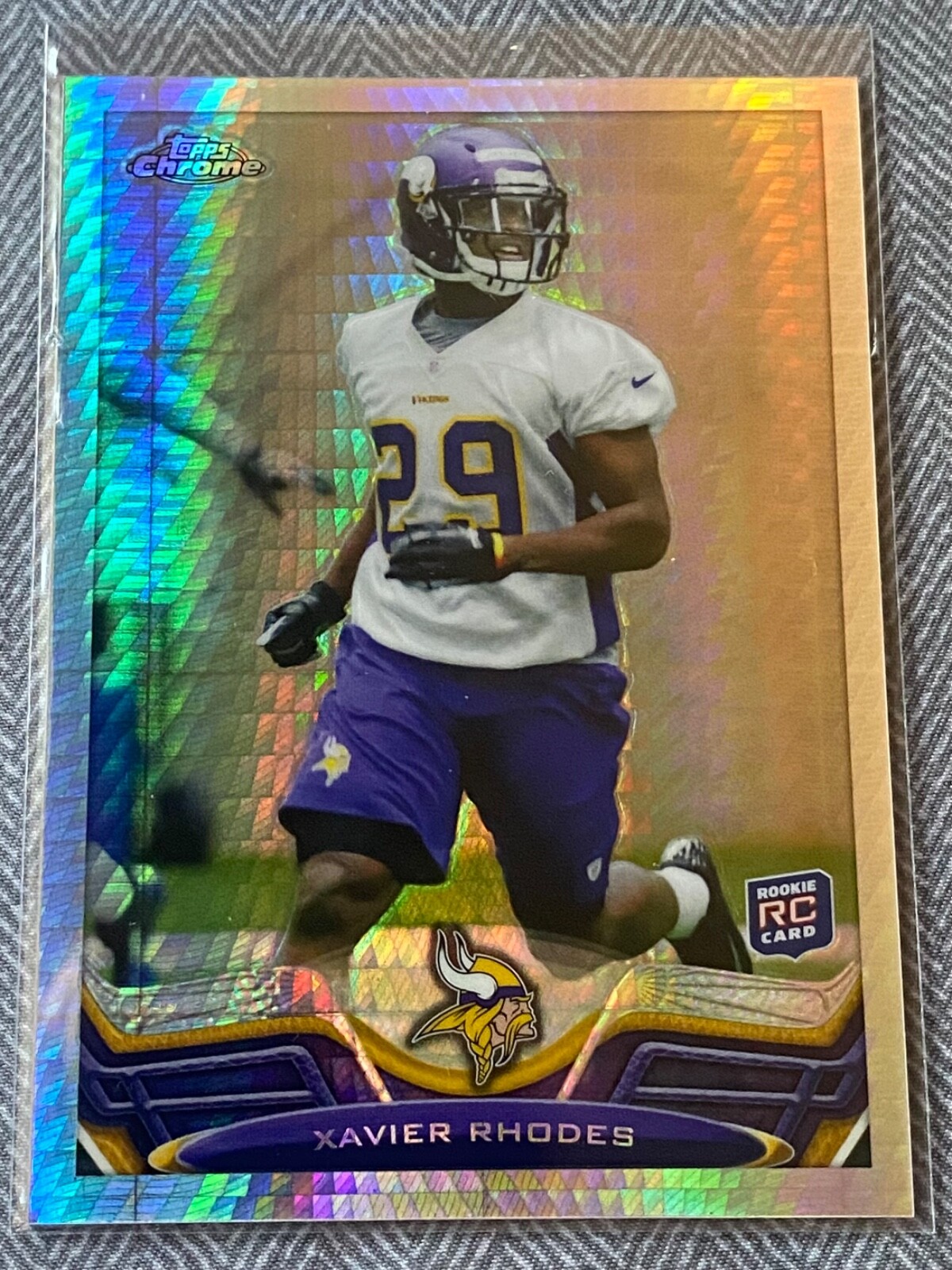 Xavier Rhodes Topps Chrome #119 Prizm Refractor