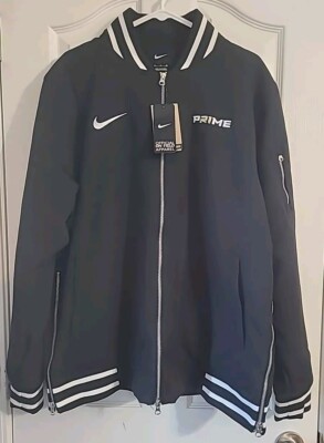 Nike Coach Prime Deion Sanders 2.0 Men's Size X-Large Black Bomber Jacket NWT