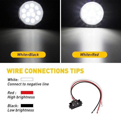 Red/White/Amber LED ID Bar Light Truck Boat Trailer Marker Clearance Light ABS Y - Picture 11 of 42