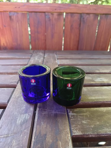 Marimekko Iittala vintage desing Finnish candle holder blue and green - 第 1/10 張圖片