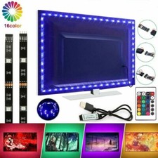 5V USB LED Strip Lights TV Back Light 5050 RGB Colour Changing with 24Key Remote