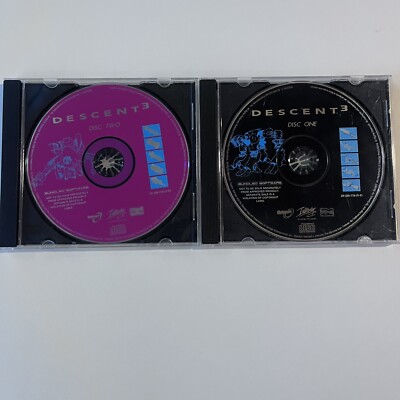 Descent 3 PC CD-ROM Game 1999 Outrage Discs only Very Good Plus