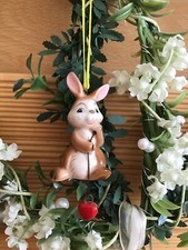 Goebel 🐇 Hase Ornament Hänge - Hase m. Herz Faden  🐇 Osterstrauch 🐇RARITÄT🐇