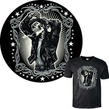 T-shirt Rockabilly motivo ingrassatore tatuaggio Psychobilly barbiere parrucchiere anni 50 *1084