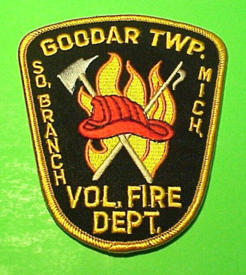 SOUTH BRANCH  MICHIGAN  GOODAR TWP. MI  4 1/2''  FIRE DEPARTMENT  PATCH