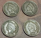 Indian Head Pennies lot. 1903, 1904, 1906, 1907 All Very Good Condition!