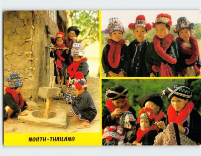 Postcard The Children And The Women Of Thai Hilltribe Of Yac North Thailand