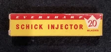 Vintage Pack of 20 Eversharp Schick Injector blades w/ box Beautiful Shape