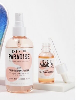 Isle of Paradise LIGHT Self-Tanning Water AND Self Tanning Drops DUO