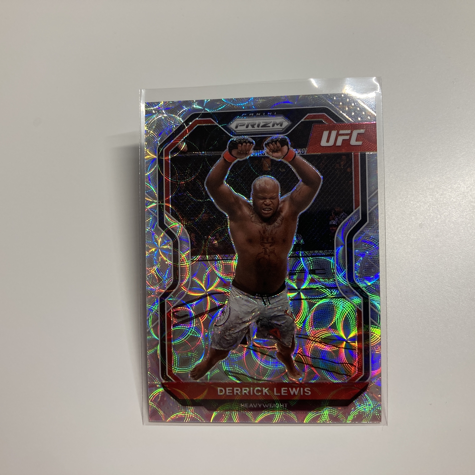 Derrick Lewis 2021 Panini Prizm UFC Premium Box Set Scope Card 47/99 #100