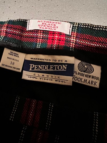 Pendleton Damen 100 % reines neues Wollhemd Gr. 18 schwarz Stewart Tartan EUC - Bild 7 von 10