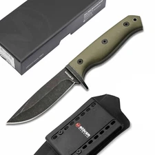 Boker Magnum Bushcraft Drop Fixed Outdoor Knife 4.25" Blade 440A G10 - 02SC339
