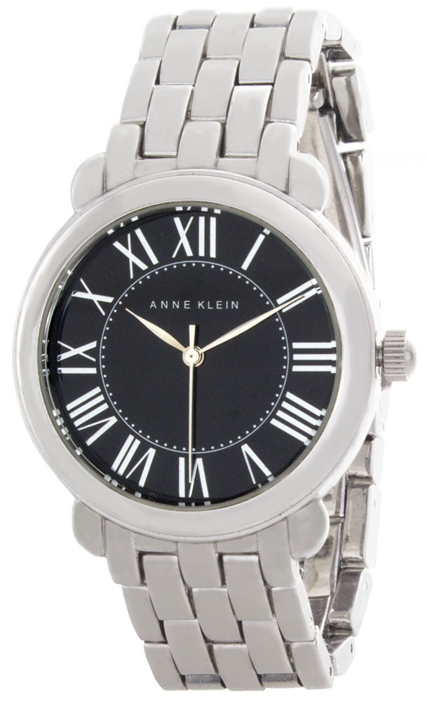 Anne Klein Womens Black Dial Silver Tone Bracelet Watch AK  display picture 1
