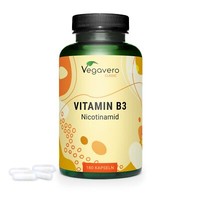 Vegavero Vitamin B3 Niacin | 180 Kapseln | 500 Mg Nicotinamid | Vegan