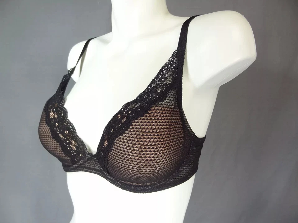 Sujetador Passionata 5701 con aros forrado negro talla 32D EE. UU. Foto 4 de 4