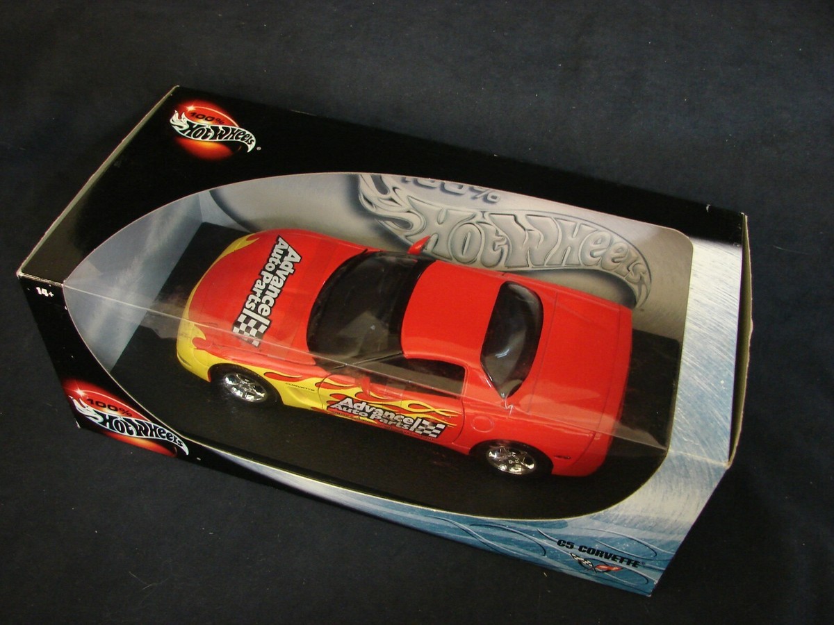 100% Hot Wheels C5 Corvette 1/18 Scale Advance Auto Parts NEW