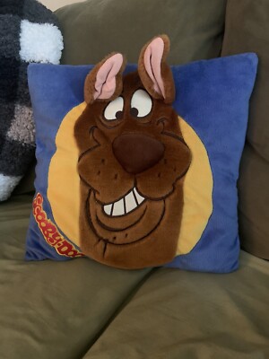 Vintage 2001 Scooby Doo Plush Pillow 13” 3D Cartoon Network