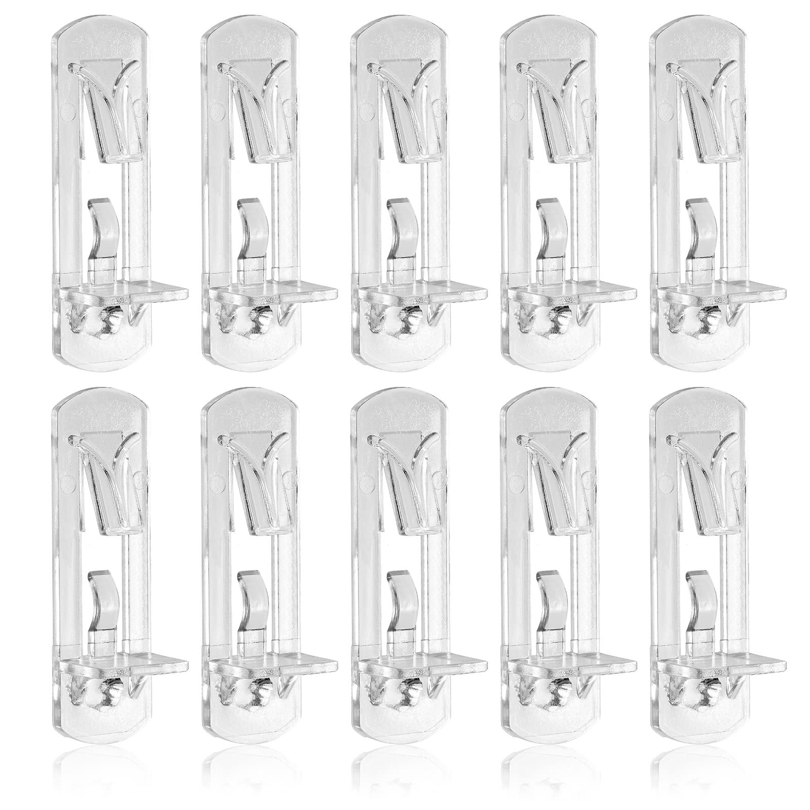 10pcs Plastic Locking Shelf Pins Cabinet Clips Holders for Secure Shelving-image