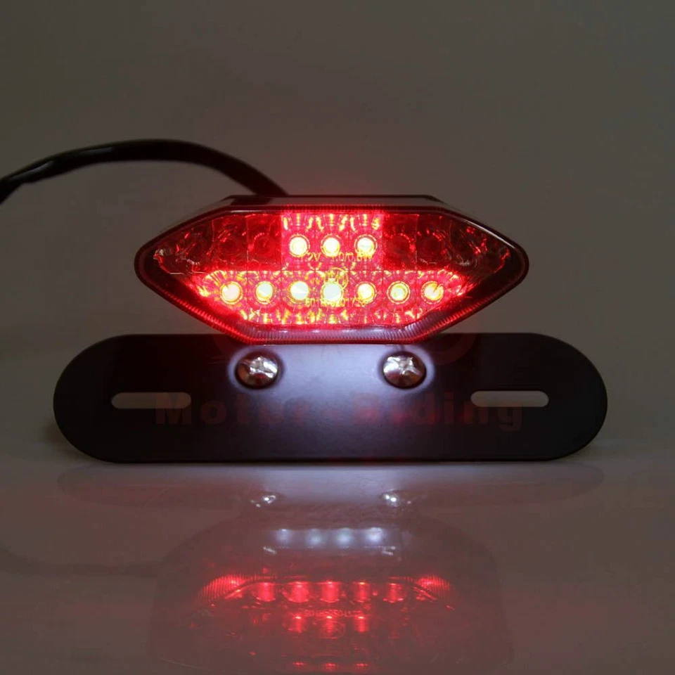 Motorcycle 16 LED Turn Signals Brake Light License Plate Integrated Tail Light - Image 4 of 4