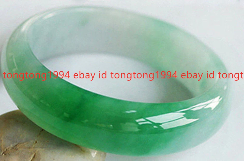 Schöne Echte Natürliche Jade Grün Jadeit Armreif Größe 60-62mm - Bild 2 von 4