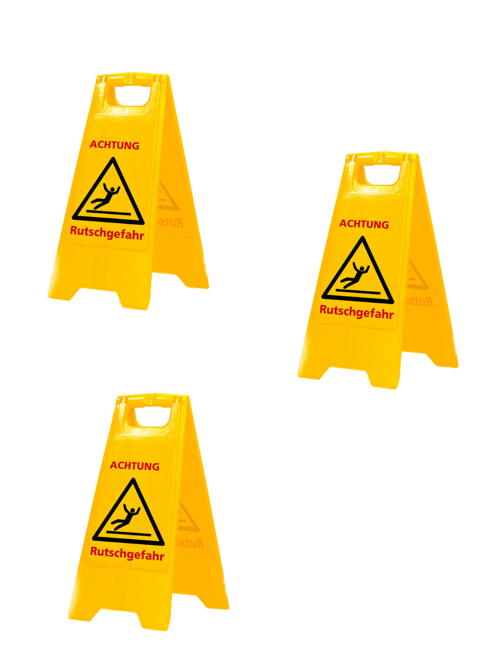 3 Stück Warnschild-Vorsicht Rutschgefahr-Vorsicht Glatt-Warnaufsteller Schild