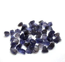 50 Pcs Lot 100 Natural Iolite Raw Size 6-10 MM Loose Gemstone For Jewelry