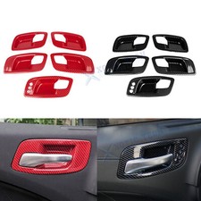 Carbon Look Door Handle Bowl Decor Cover Accessories For Dodge Charger 2011-23