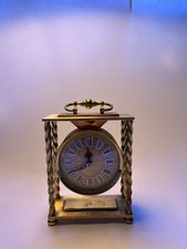 Imhof Striking Swiss Table Clock Fireplace Clock 97631 Brass Mechanical Vintage