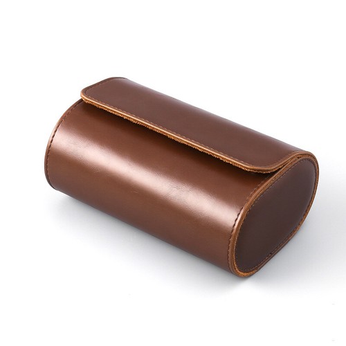 3 Slots Watch Roll Travel Case Portable Vintage Leather Case Storage Pouch - Picture 14 of 27
