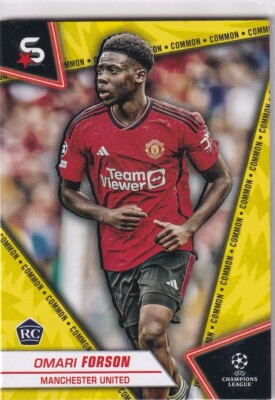 Topps UCL Super-Stars 23/24 No 182 Omari Forson Rookie Yellow Variation Parallel