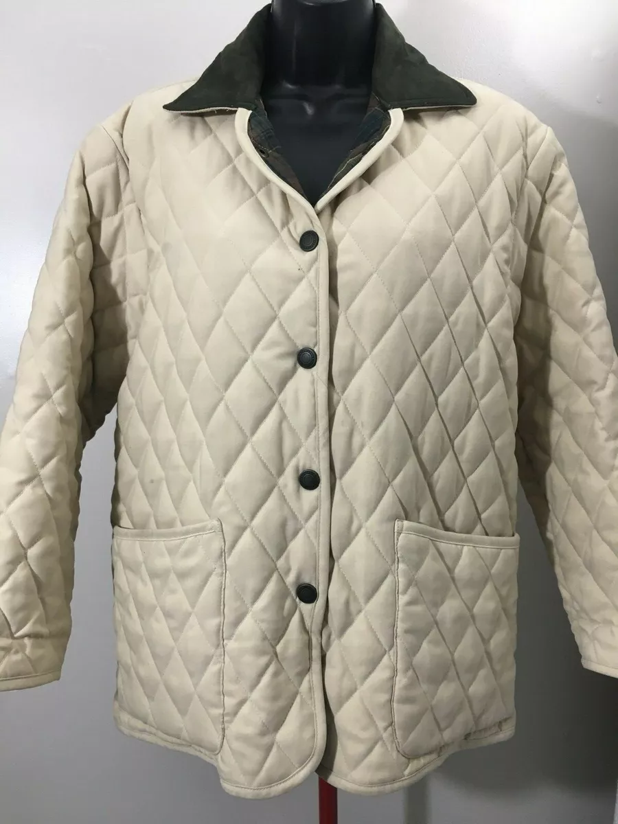 John Partridge Women's Quilted Jacket in Ivory, Size XS