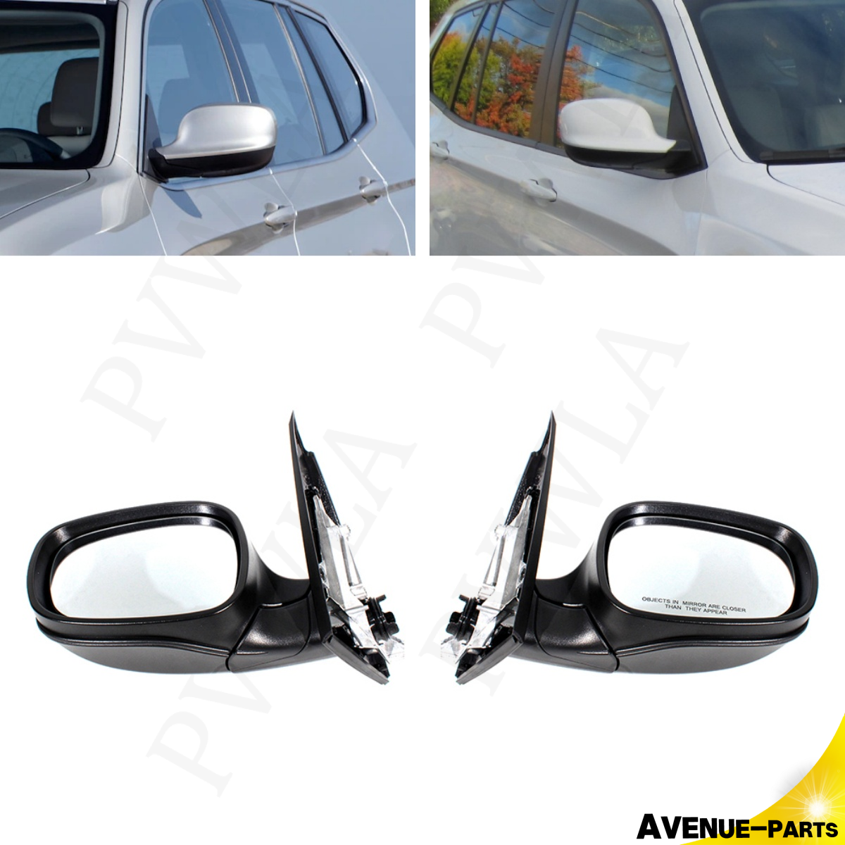 KARPAL Gloss Black Heated Passenger Side Mirror For BMW X3 2011-2014 – Right Side, Power, Manual Dimming