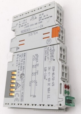 WAGO 750-476 2x Analog Input +/- 10V DC 16Bit S.E. 18090905----04 750476